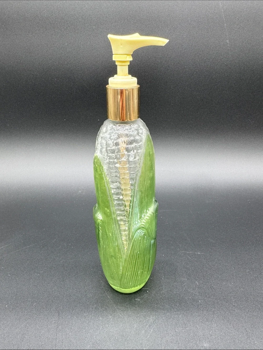 Vintage Avon 1978 Corn Cob Garden Harvest GlassBottle Soap/Lotion Dispenser Pump